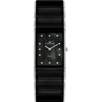 Jacques Lemans Keramisch horloge Dublin Quartz horloge, armbandhorloge, dameshorloge, parelmoer wijzerplaat, keramische band