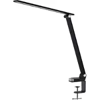 PRIOS LED-bureaulamp Tamarin, dimbaar, zwart, Werkkamer / Kantoor, Kunststof, Modern, LED bureaulamp