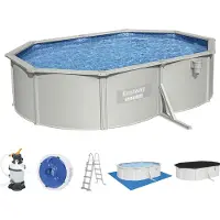 Bestway Opzetzwembad Hydrium Set Ovaal Met Zandfilterpomp Ø500x360x120cm