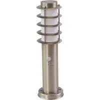 LINDBY sokkellamp Hanja, sensor, roestvrij staal, Ø 11,7 cm