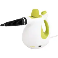 LUND Professional Hand Stoomreiniger MET 7 Opzetstukken - Stoomreiniger - Kinderslot - 17-Delige Set - 900W-1050W - Groen/Wit
