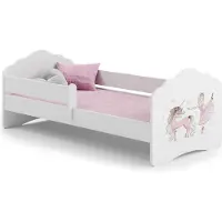 Kobi Meble s. c. FALA - Peuterbed - 160x80cm - met hekje & matras - fee & eenhoorn thema