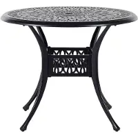 Beliani ANCONA - Tuintafel - Zwart - 90 x 90 cm - Aluminium