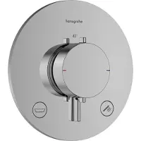 Hansgrohe Ecostat Comfort S thermostaatkraan, inbouwmodel, voor 2 aansluitingen, met geïntegreerde beveiligingscombinatie volgens EN1717, chroom