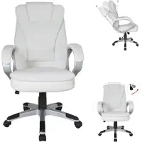 VDD Gaming Bureaustoel - Ergonomisch verstelbaar - Wit - 62x50x115cm