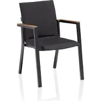 Kettler Rasmus Teak stapelbare aluminium/zonneschermstoel 2 stuks
