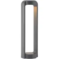 LUCANDE Sokkellamp buiten Habsa, zwart, Aluminium, Modern, LED buitenlamp