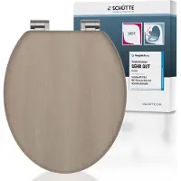 Schutte MDF toiletzitting MODERN WOOD, toiletzitting met zachte sluiting, toiletzitting met houten kern, toiletdeksel