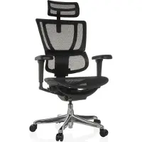 Hjh OFFICE Bureaustoel / directiestoel ERGOHUMAN SLIM ULTRA GEN2 mesh zwart