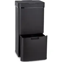 Klarstein Royal Trash Matte Black vuilnisemmer met sensor 72 L rvs matzwart