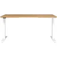 Germania GW-Mailand Hoogteverstelbaar Zit-sta-bureau Bruin Eiken T-Voet 1,600 (B) x 800 (D) x 1,200 (H) mm Spaanplaat, metaal