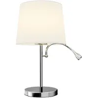 LINDBY Tafellampe , Benjiro, Metallic, Woonkamer, Stof, Modern