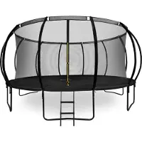 HyperMotion Buitentrampoline Kind +3 jaar Belastbaar tot 150Kg - - 487 cm - Ritsveiligheidsnet - Antislipladder