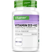 Vit4ever Vitamine D3 20.000 IE (500 µg) + K2 200 µg, 100 tabletten