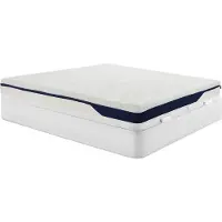 Vente-unique Set 180 x 200 cm bedbodem met opbergruimte wit + HD-schuimmatras 7 zones en afneembare dekmatras met vormgeheugen, dikte 22 cm - FAGANI van YSMÉE