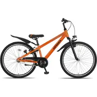 Altec Nevada - Jongensfiets 26 Inch - Kinderfiets voor 10 tot 14 Jaar - 140-155 cm - V-Brake + Terugtraprem - Neonoranje/Zwart