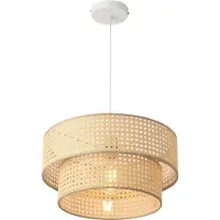 Lux.pro Hanglamp 'Ascot', 40 cm, met een uitstraling van riet