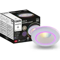Calex Halo Slimme Inbouwspot - Smart Downlight - RGB en Warm Wit Licht - Wit