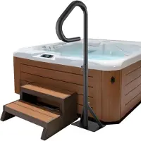 Vevor Hot Tub Handrail 88,9-144,8 cm Hoogte Verstelbare Spa Railing Whirlpool Aluminiumlegering Roestvrij Corrosiewerende Zwembad Handrail Draagvermogen 272 kg Handgreep Instaphulp