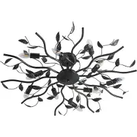 LINDBY Plafondlamp , Yos, dimbare, Zwart, Slaapkamer, Metaal, Florentijns