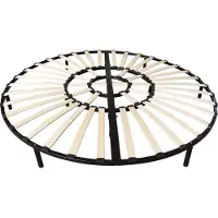 Vente-unique Ronde lattenbodem 220 x 220 cm