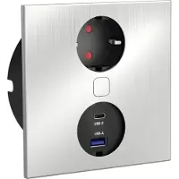 Doeco Duplex Q USB A/C RVS