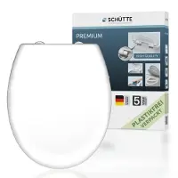 Schutte WC-Bril 82600 WHITE - Duroplast - Soft Close - Afklikbaar - RVS-Scharnieren - Belastbaar tot 250 kg - Gelakt - Wit