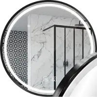 REA Led P11398 Mmj Badkamerspiegel Zwart 90Cm
