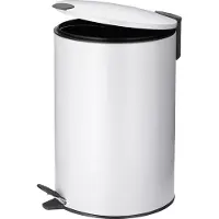 kela Prullenbak Mats met Pedaal Wit 12 liter
