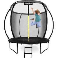 HyperMotion Trampoline Kind + 3 Belastbaarheid 50Kg - - Diameter 244 cm - Antislip Ladder &amp; Net 146 cm Hoog - Eenvoudige Montage