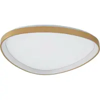 LUCANDE Plafondlamp , Asken, dimbare, Goud / Messing, Woonkamer, Aluminium, Modern