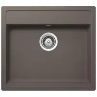 Schock inbouwspoel, vlakke montage, model N-100 FB Silverstone, inclusief afvalbak