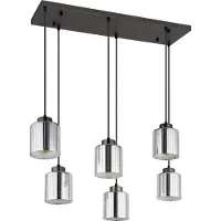 Globo Design Hanglamp Felicia Gunmetal 6 Lichts