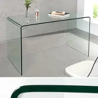 Riess Extravagante glazen eettafel FANTOME 120cm transparant bureau volledig glazen tafel - 22862