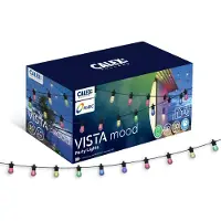 Calex Vista Lichtsnoer 10m - Voor Buiten - Lichtslinger met 10 lampjes - Warm Wit en gekleurd licht - Tuinverlichting - Uitbreidbaar - Koppelbaar - Te gebruiken als Kerstverlichting