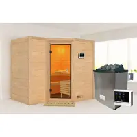 Karibu | Sahib 2 Sauna | Bronzeglas Deur | Kachel 9 kW Externe Bediening