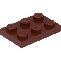 LEGO 2x3 Platen 3021 - 100 stuks, roodbruin