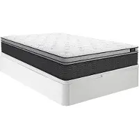 Vente-unique Set 160 x 200 cm bedbodem met opbergruimte wit + hybride matras met pocketveren en ingebouwde tophybride matras dikte 30 cm - GAMIANI van YSMÉE