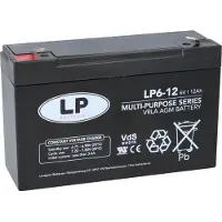 Landport LP6-12 VRLA AGM Loodaccu (6V, 12 Ah, T1 terminal)