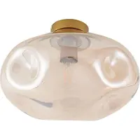 LINDBY Plafondlamp , Lelia, dimbare, Beige, Eetkamer, Glas, Designer