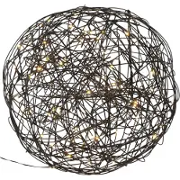 Star Trading LED-lichtbol 'Trassel', zwart, buiten, Ø 37cm