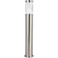 LINDBY LED tuinpadverlichting Fabrizio, hoogte 56 cm, roestvrij staal Fabrizio, alu / grijs / zink, Roestvrij staal, Modern