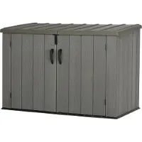 Lifetime XXL kunststof tuinoppslag, afvalcontainer- en gereedschapskist, donkergrijs, 2,05 m²