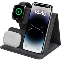 IMoshion 3-in-1 Opvouwbare draadloze oplader voor Apple | iPhone + AirPods + Apple Watch - Grijs