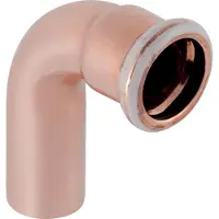 Geberit GE Mapress, koperen bocht, inlaadstuk, 90 graden, diameter 35 mm, 1 stuk.