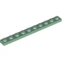 LEGO 1x10 Platen 4477 - 50 stuks, zandgroen