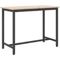vidaXL Tafel Naturel 100 x 50 x 77 cm Engineered hout en staal