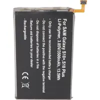 AccuCell Accu geschikt voor Samsung Galaxy S10+, S10 Plus, lithium-polymeer, 3,85V, 3500mAh, 13,5Wh, ingebouwd, zonder gereedschap