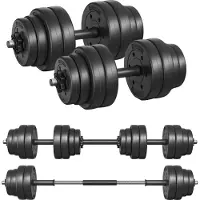 Songmics verstelbare halterset voor dames en heren, Zwart / 30Kg / Stijl 1