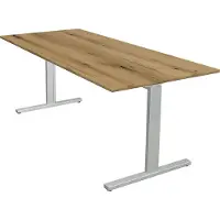 Kerkmann Form 2 Bureau Rechthoekig Eiken T-Voet 1.800 (B) x 800 (D) x 820 (H) mm